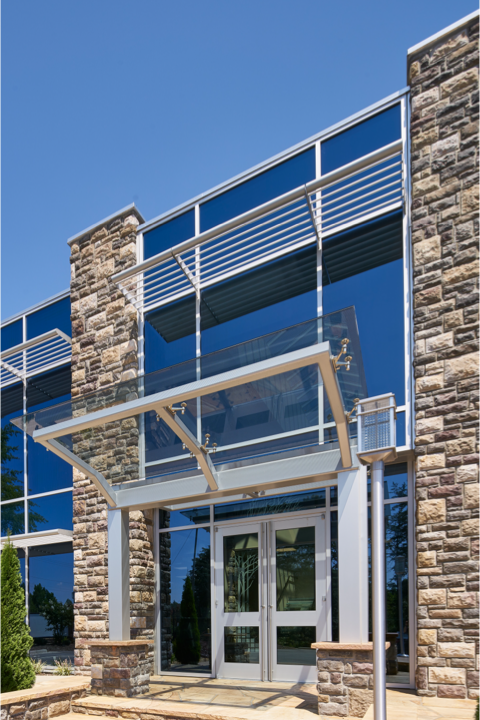 Canopy laminated glass canopy